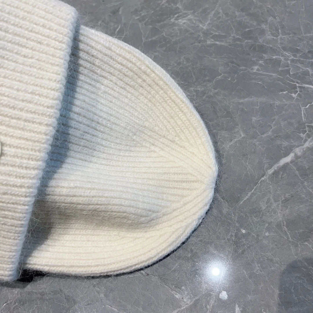 Moncler Beanie in White & Black · view 5