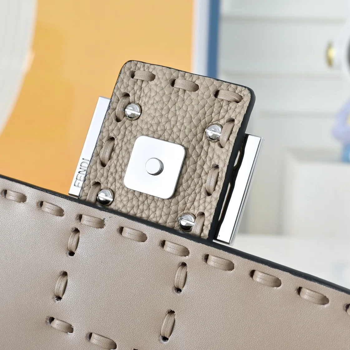 Fendi Baguette Smooth Bag in Grey · view 6