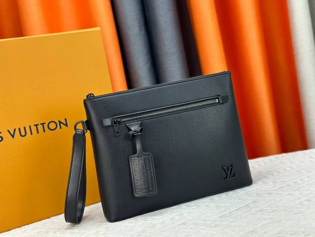 Louis Vuitton Cowhide Clutch in Black · view 3
