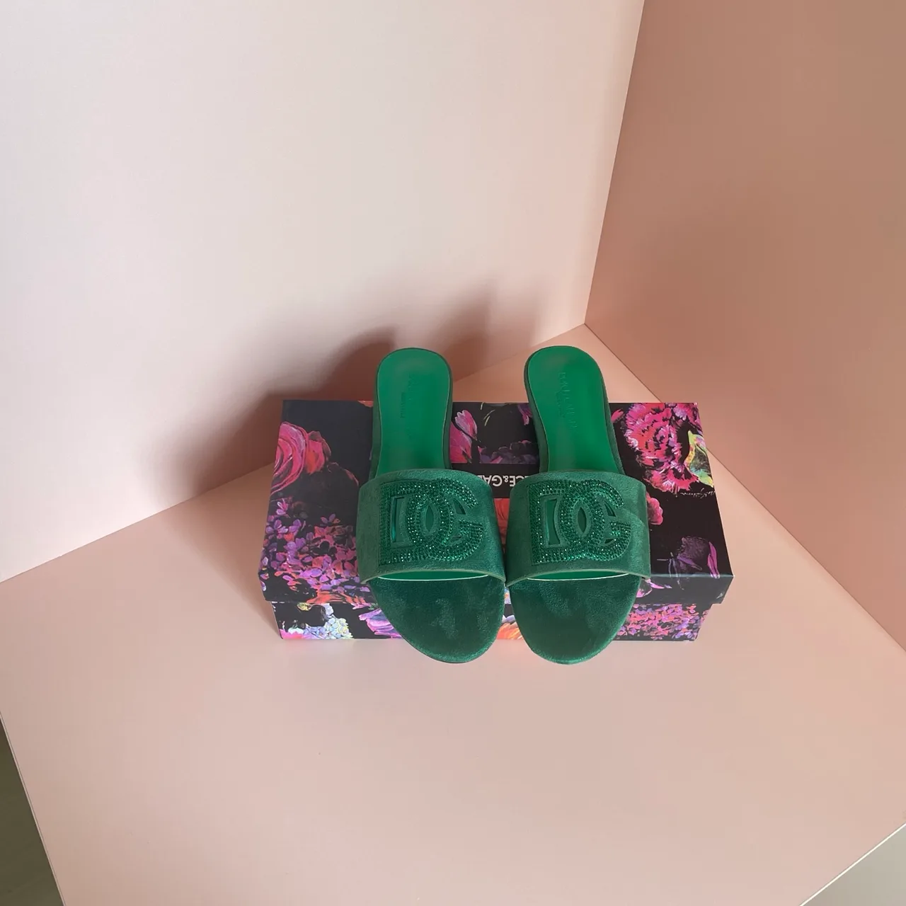 Dolce & Gabbana Mules in Green / Black / Brown / Pink · view 1
