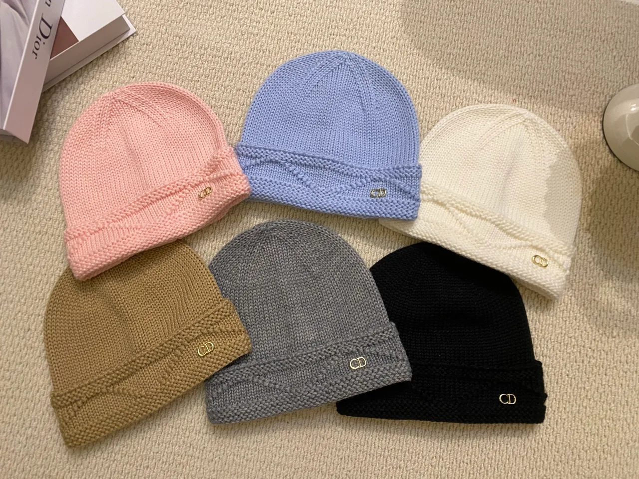 Dior Beanie in Black & White & Grey & Brown & Pink & Blue · view 7