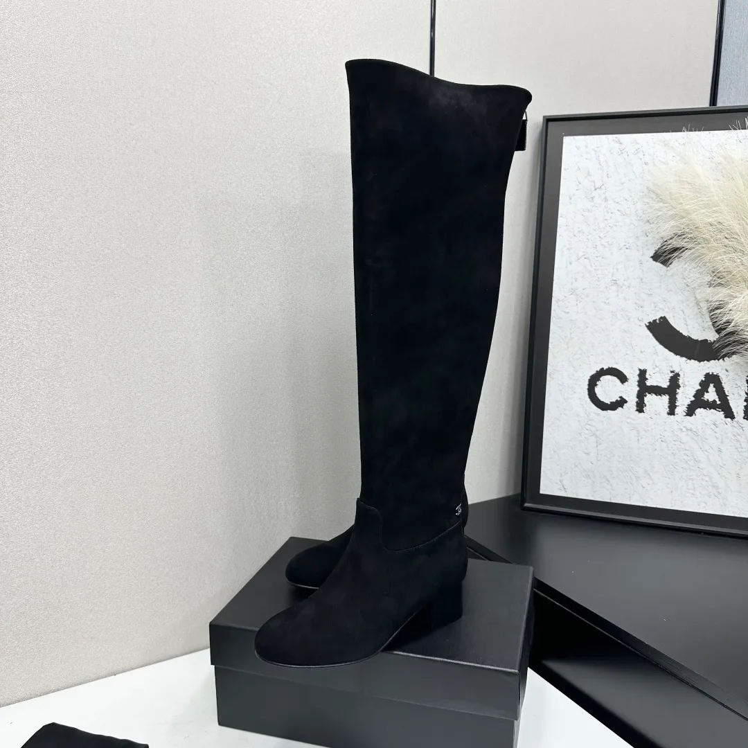 Chanel Cowhide Ankle Boots in Black · view 3