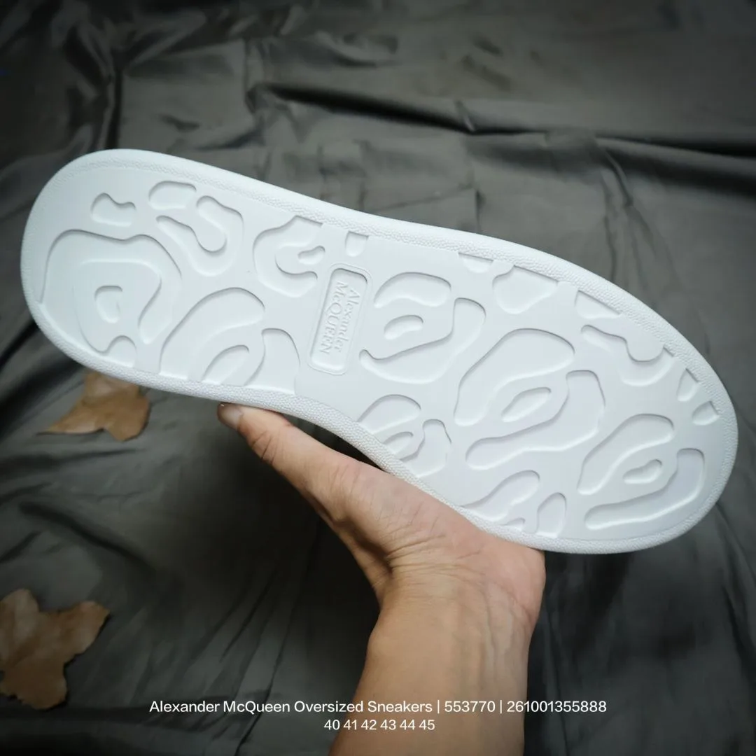 Alexander McQueen Lambskin Sneakers in White · view 6