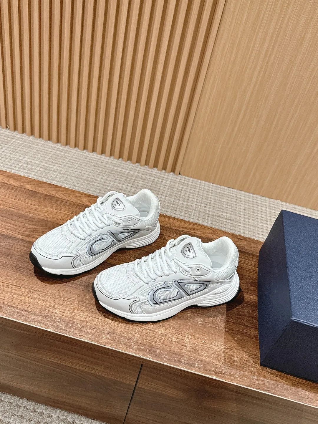Dior Smooth Sneakers in White · view 2