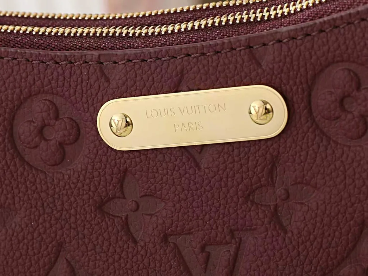Louis Vuitton Leather Quilted Clutch in Burgundy · view 5