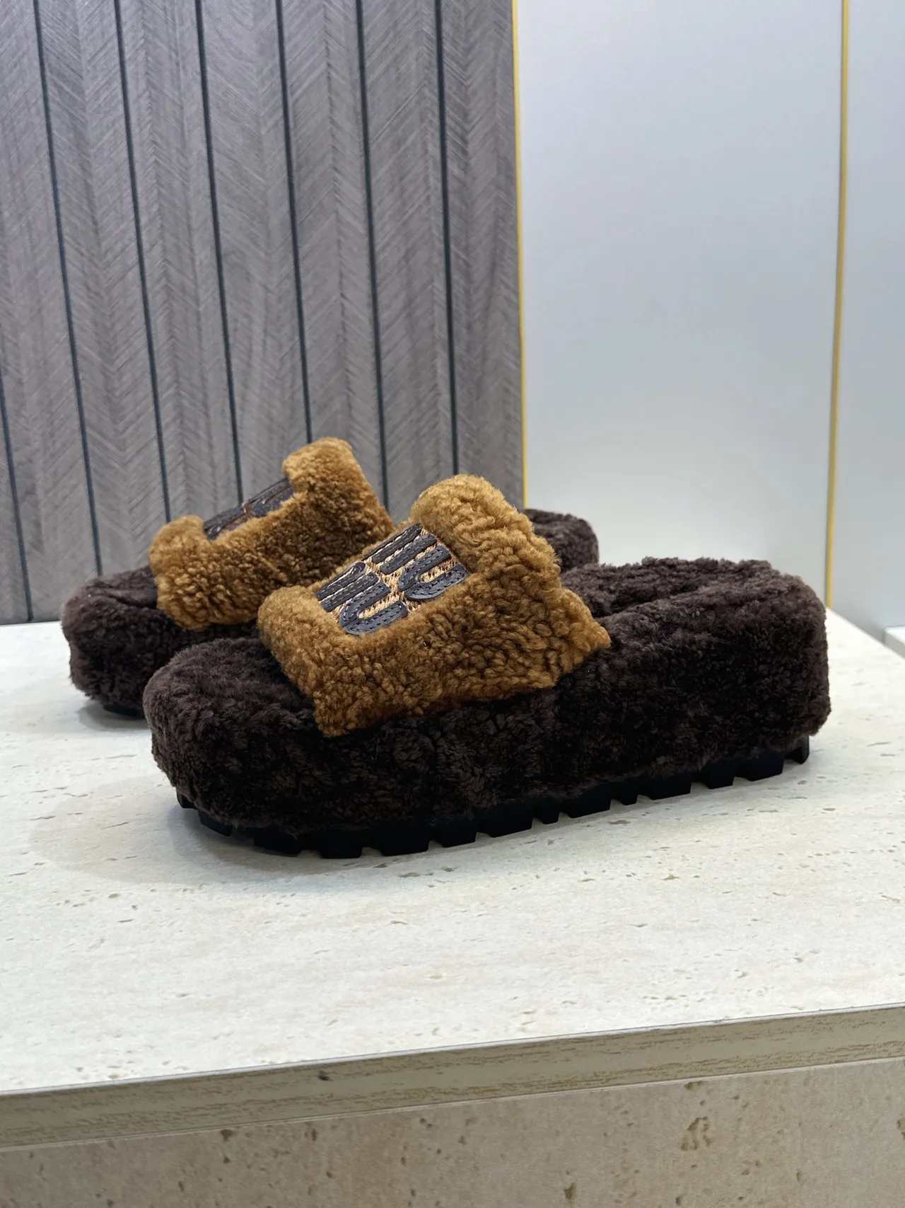 Miu Miu Slippers in Brown · view 6