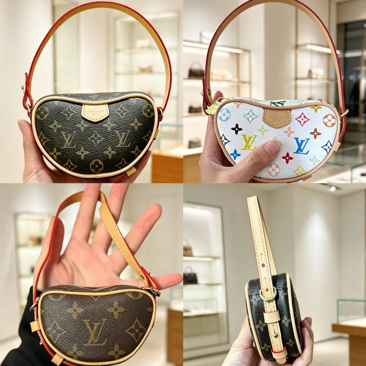 Louis Vuitton Monogram Crescent Bag in Brown & White · view 7