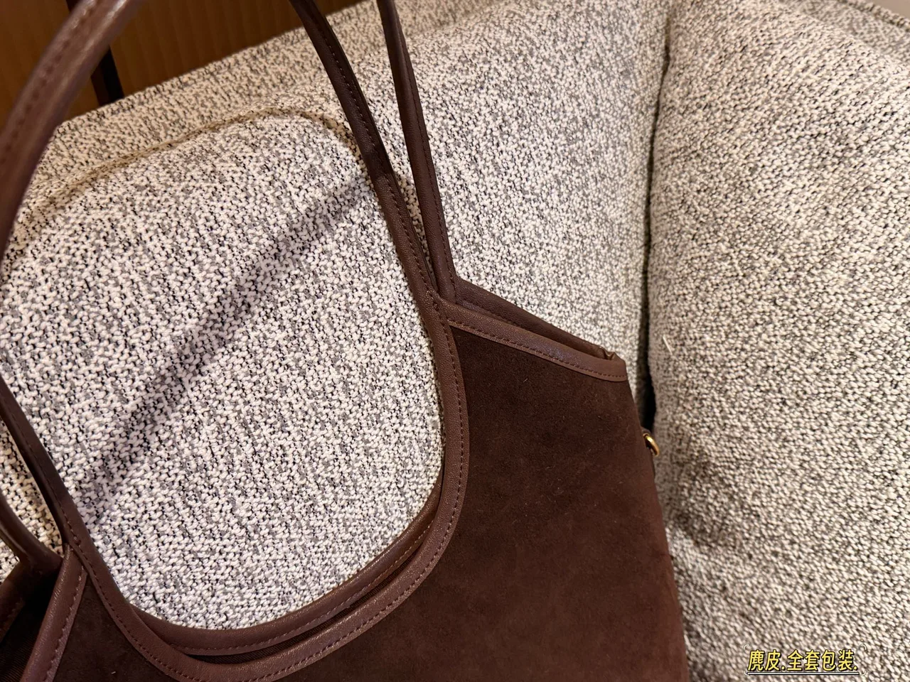 Miu Miu Suede-finish tote in Brown & Tan · view 8