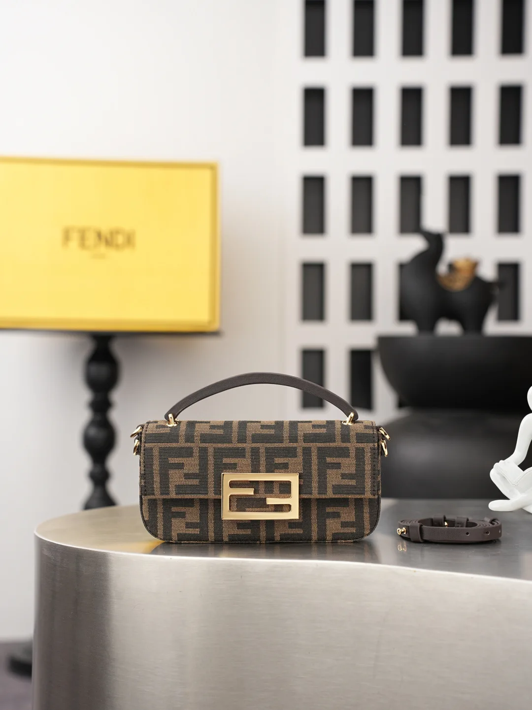 Fendi Baguette Crossbody Bag in Brown · view 1