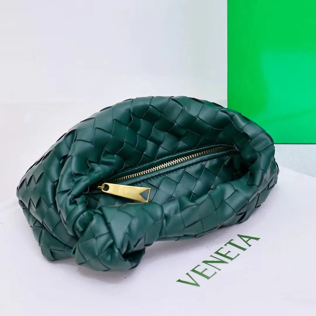 Bottega Veneta Sheepskin Woven Hobo Bag in Green · view 5