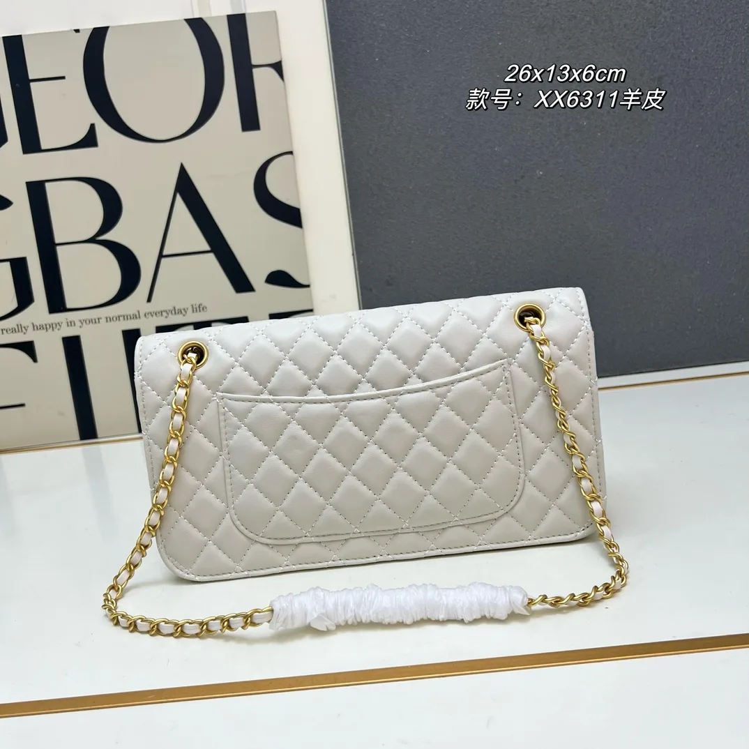 Chanel Quilted Clutch in White · view 2