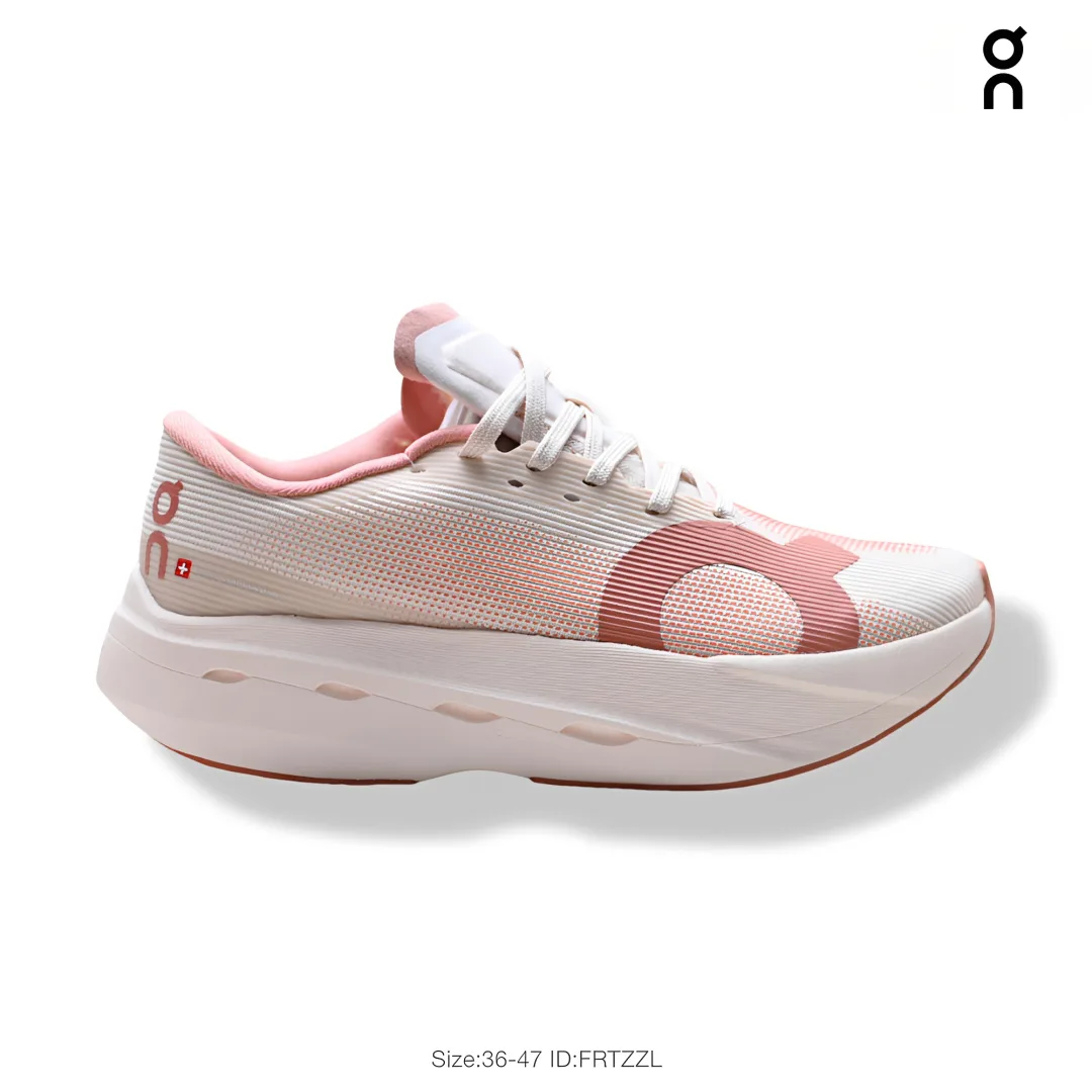 On Mesh-Upper Low-Top Sneakers in Pink · view 1