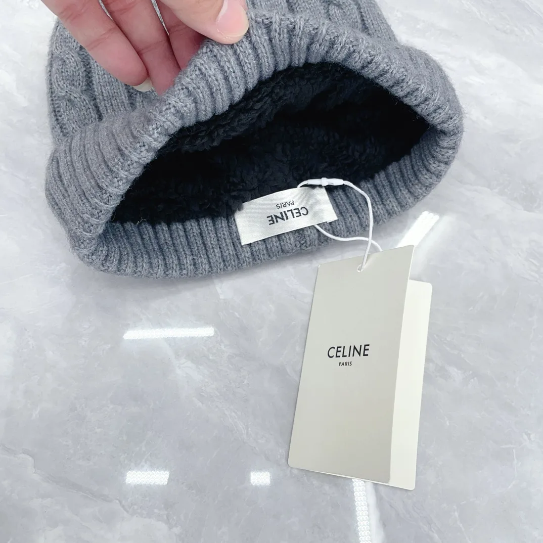 Celine Hat Scarf and Gloves Set in Grey · view 6