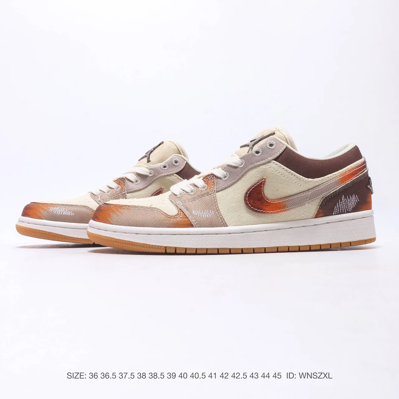 Nike Air Jordan Low Sneakers in Cream · view 2