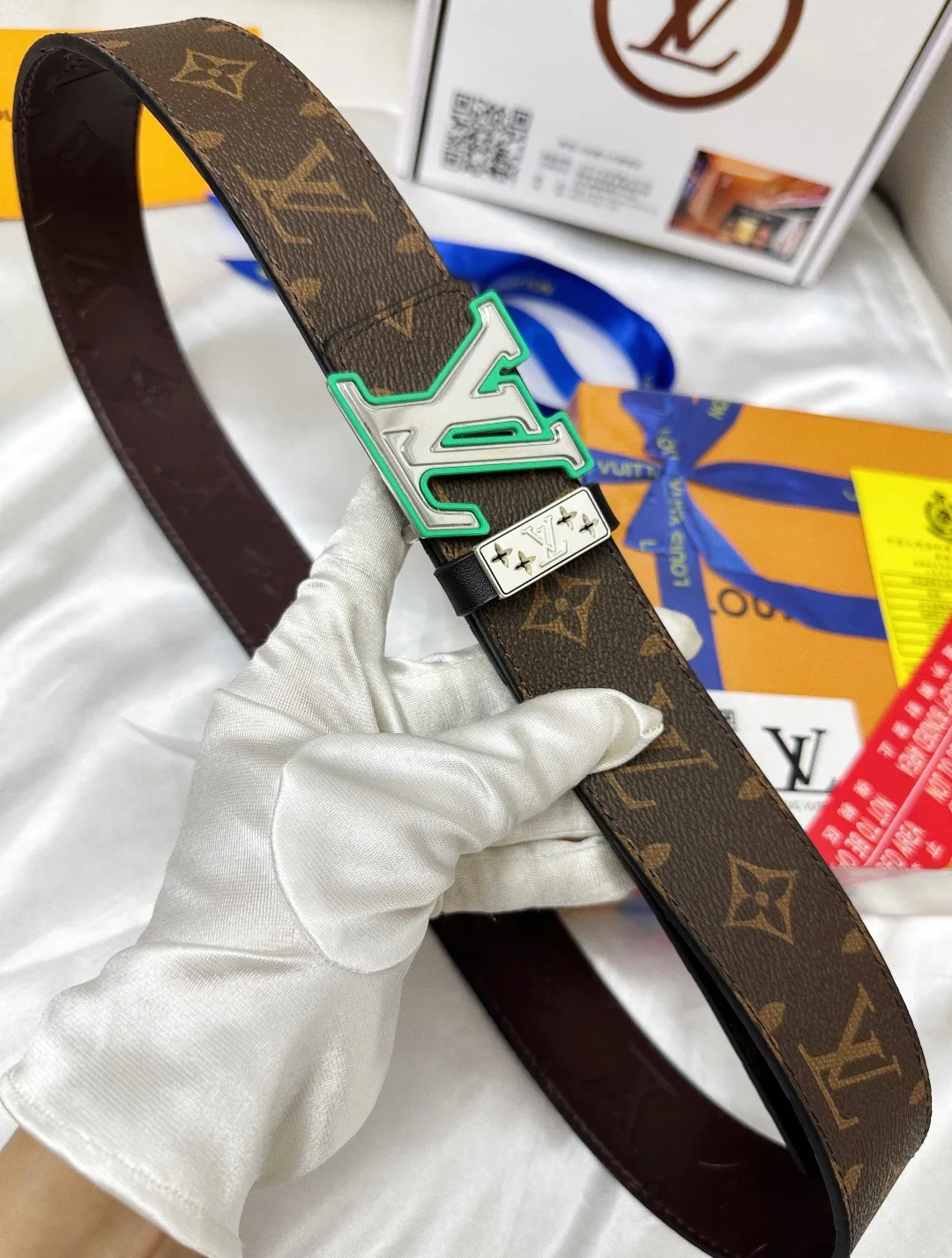 Louis Vuitton Monogram LV Buckle Belt in Brown · view 5