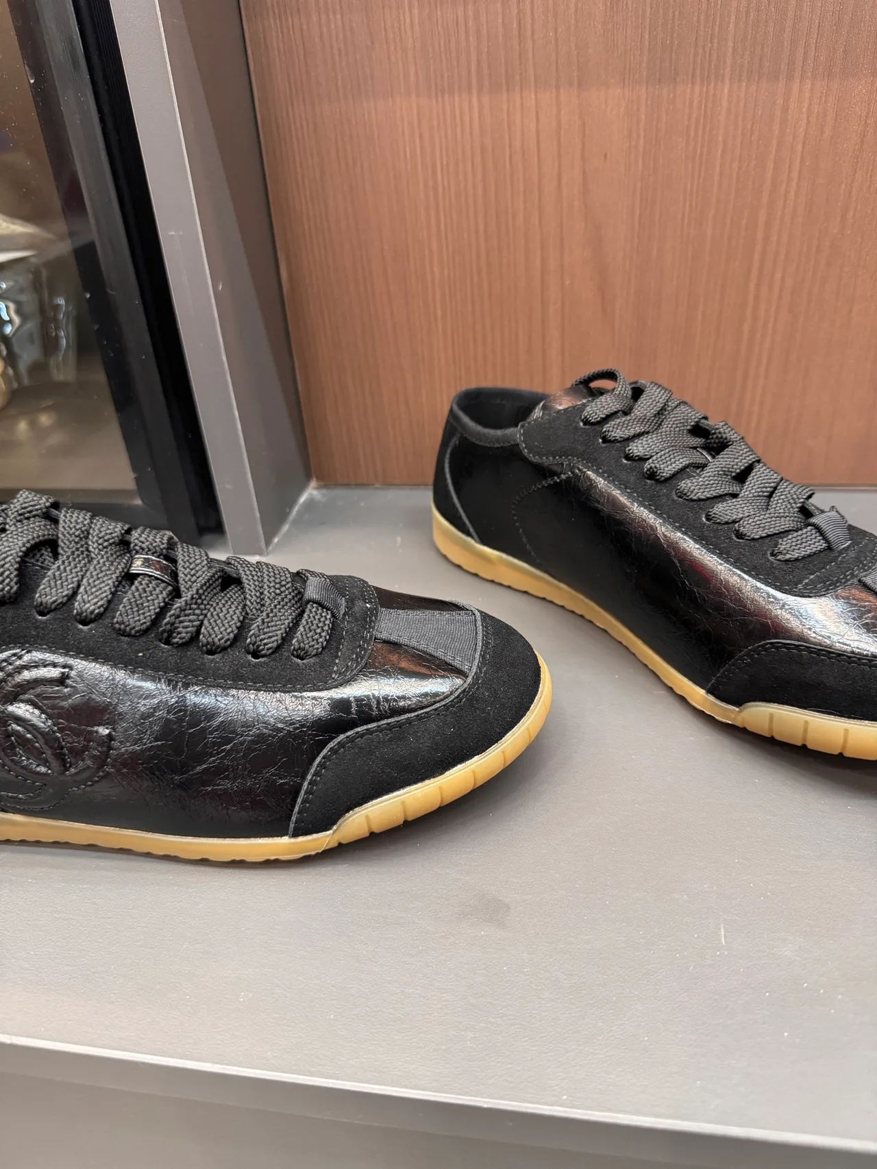Chanel Cowhide Sneakers in Black · view 6