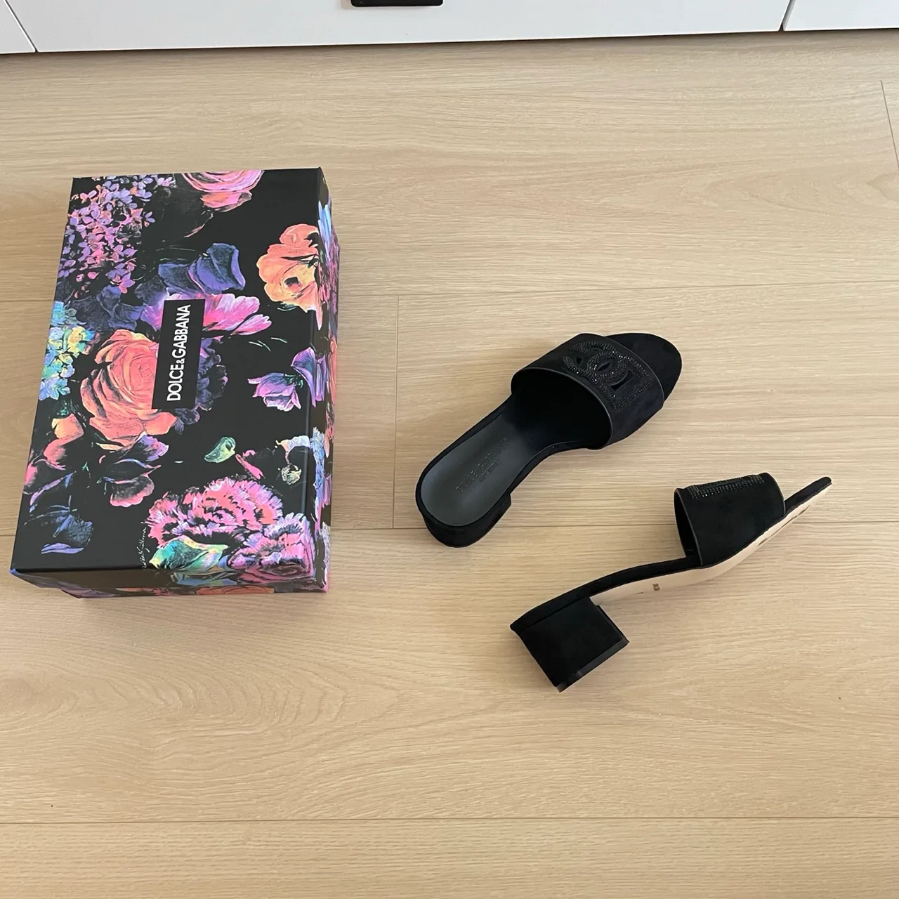 Dolce & Gabbana Sheepskin Slippers in Black · view 6