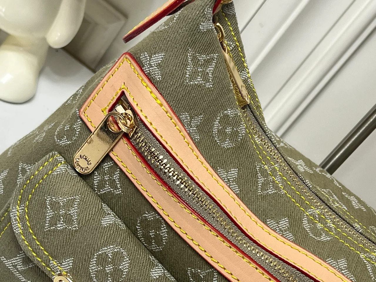 Louis Vuitton Denim Monogram Hobo Bag in Green · view 7