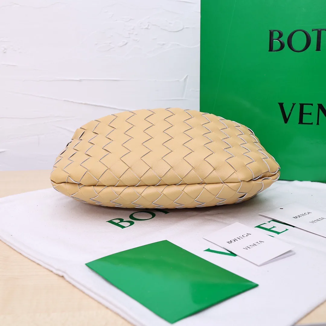 Bottega Veneta Sheepskin Woven Hobo Bag in Tan · view 4
