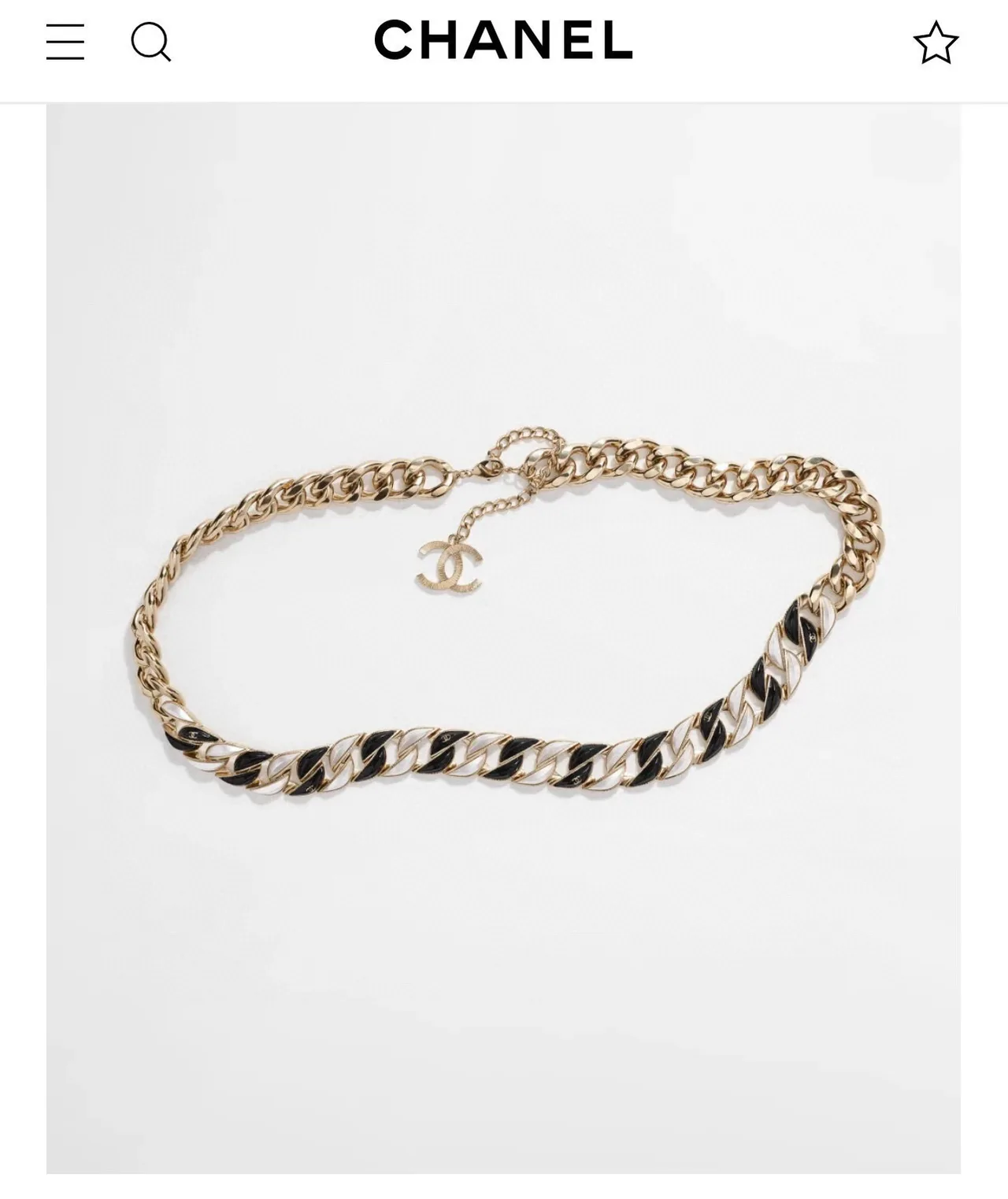 Chanel Glossy Chain Belt in Gold · view 3
