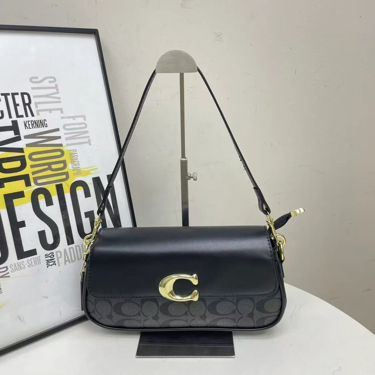 Coach 96000 Shoulder Bag in Brown & Beige & Black & Pink & White · view 3