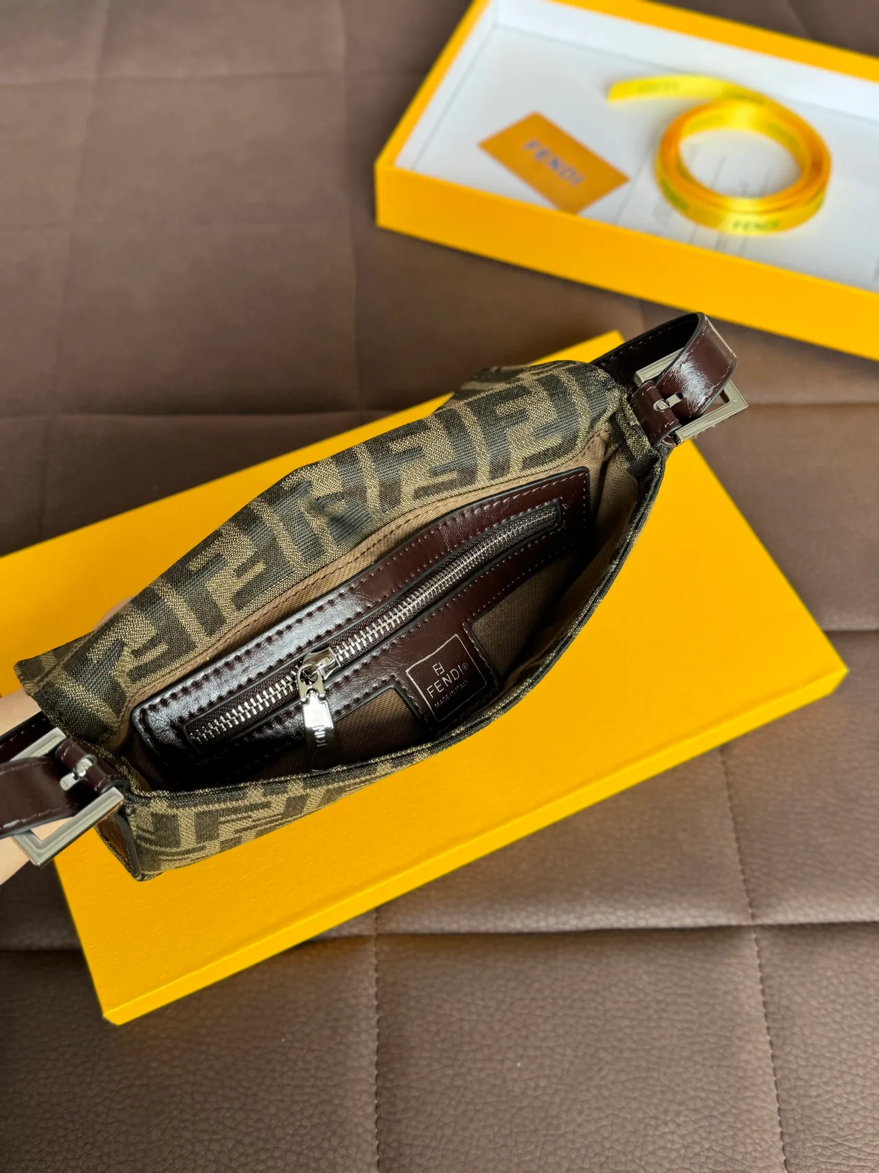 Fendi FF Baguette Bag in Brown · view 7