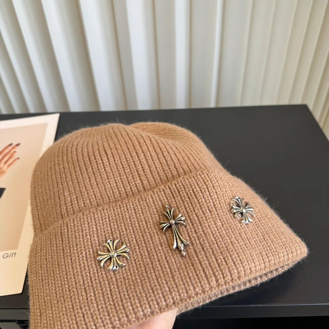 Chrome Hearts Beanie in Tan · view 7