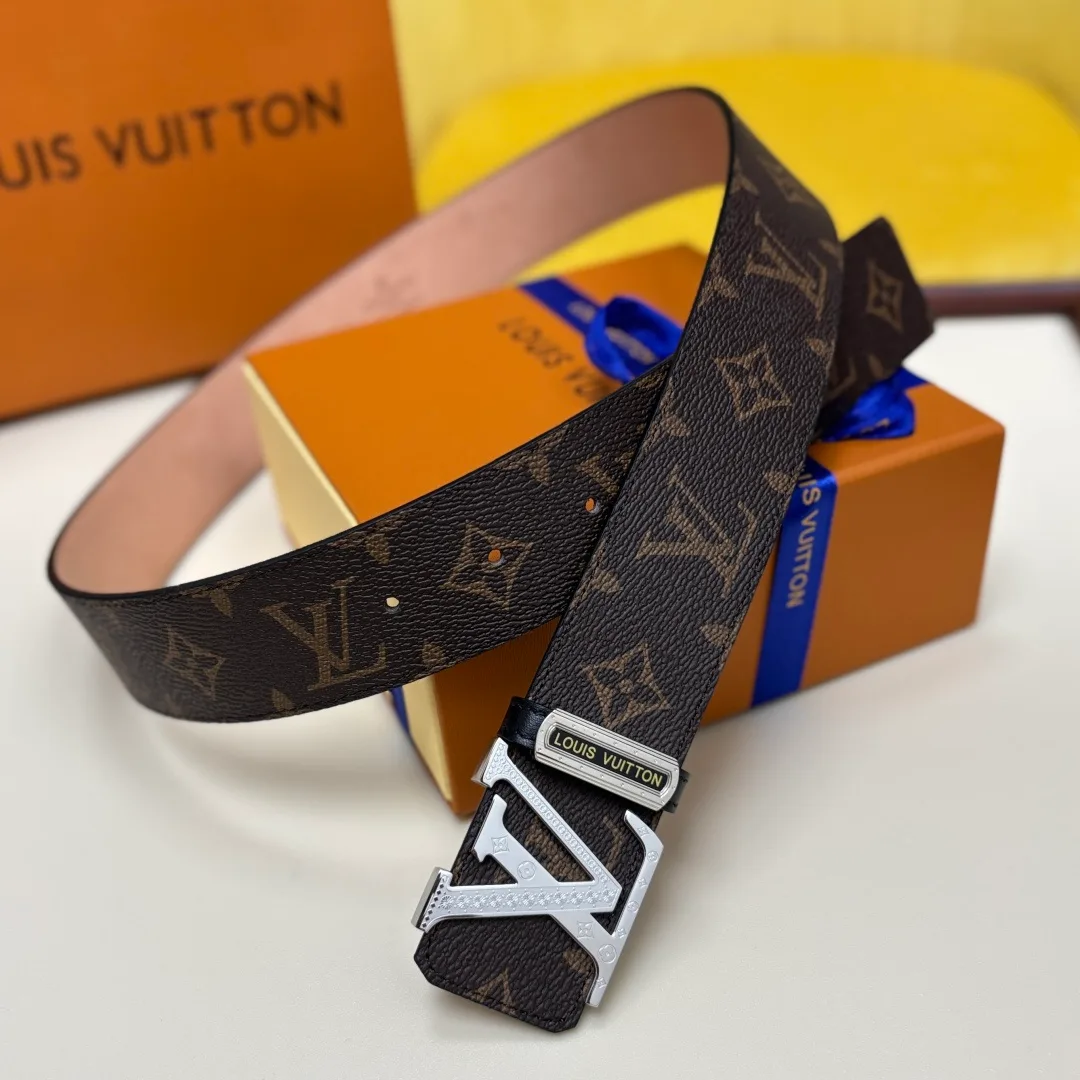 Louis Vuitton LV Monogram Belt in Brown · view 3