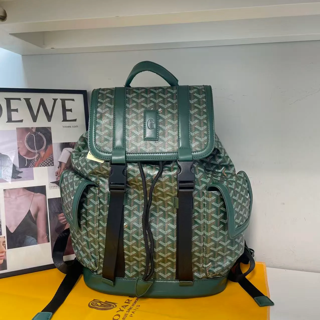 Goyard Backpack in Red & Green & Blue & Brown & Grey & Black · view 2