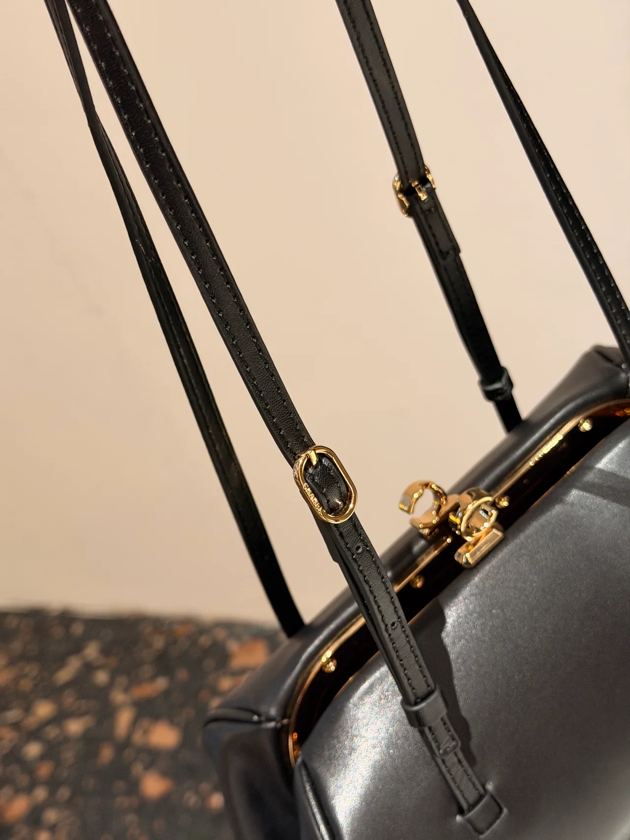 Chanel Cylindrical Frame Bag in Black · view 8