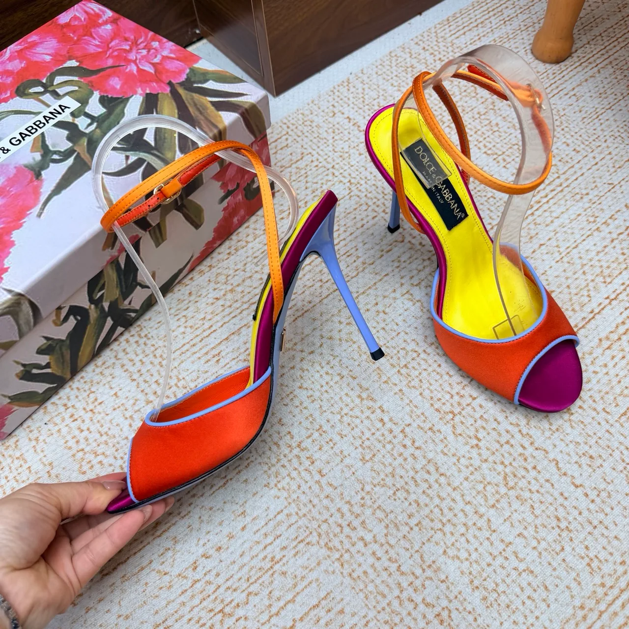 Dolce & Gabbana Heeled Sandals in Orange · view 8