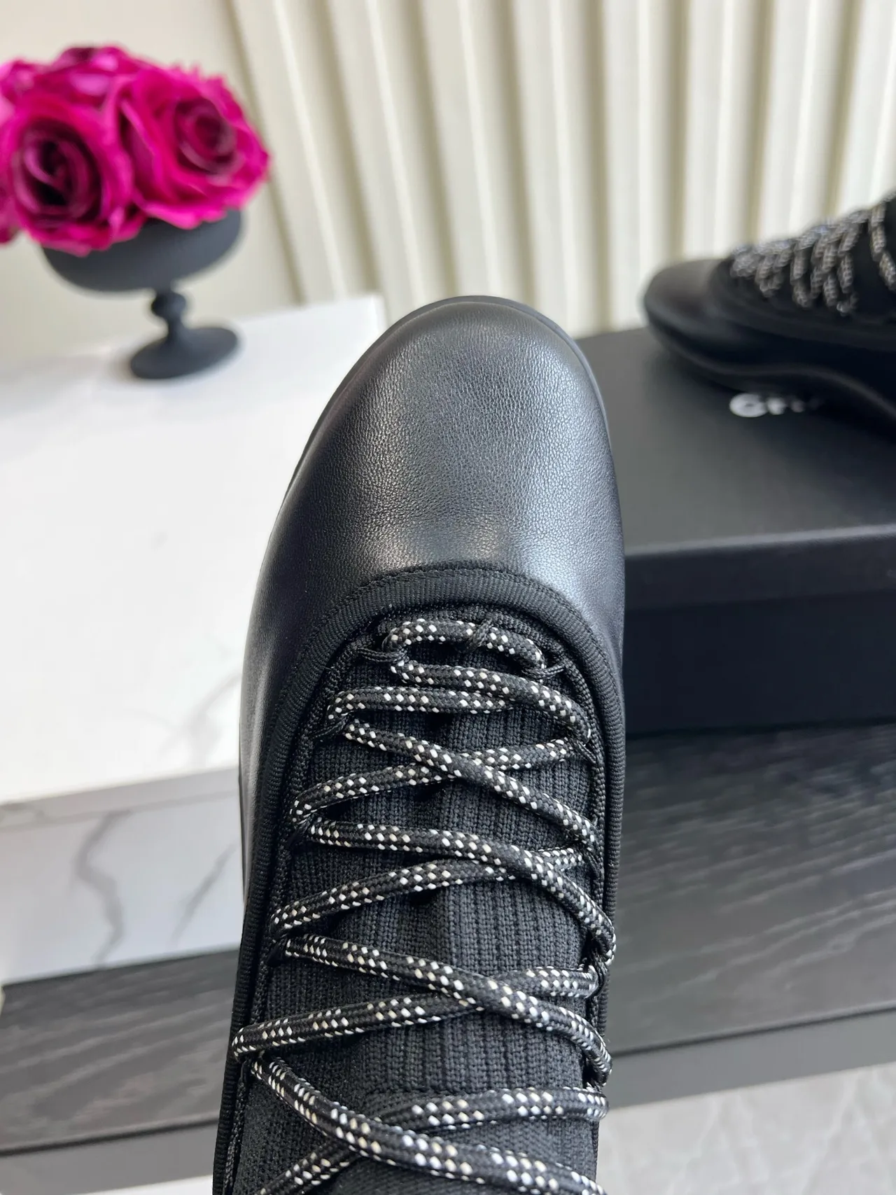 Chanel Sheepskin Sneakers in Black · view 7