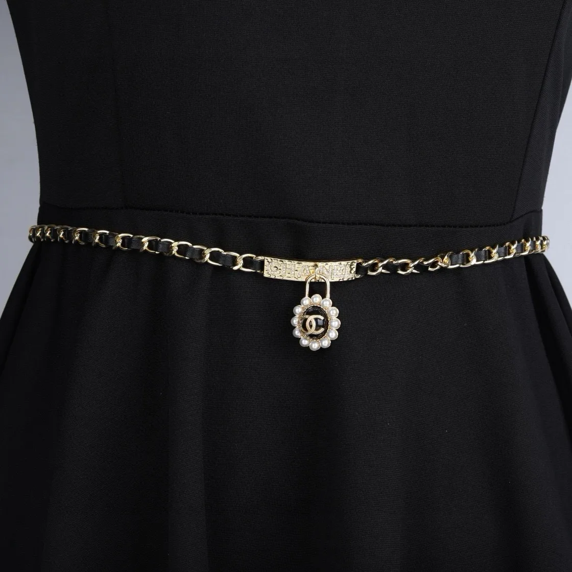 Chanel Lambskin Chain Belt in Gold · view 2