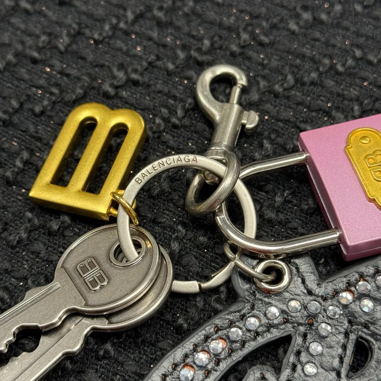 Balenciaga Rodeo Key Charm in Silver · view 4