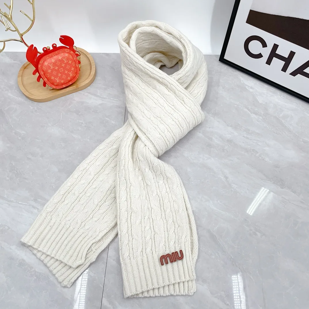 Miu Miu Wool Ribbed Hat Scarf and Gloves Set in White · view 4
