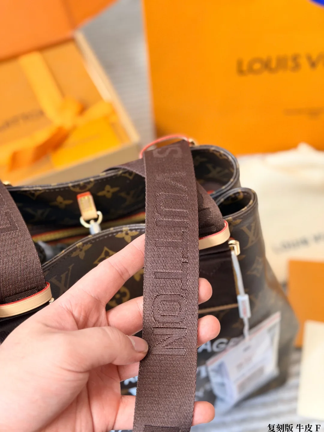 Louis Vuitton Cowhide Canvas Monogram Crossbody Bag in Brown · view 8