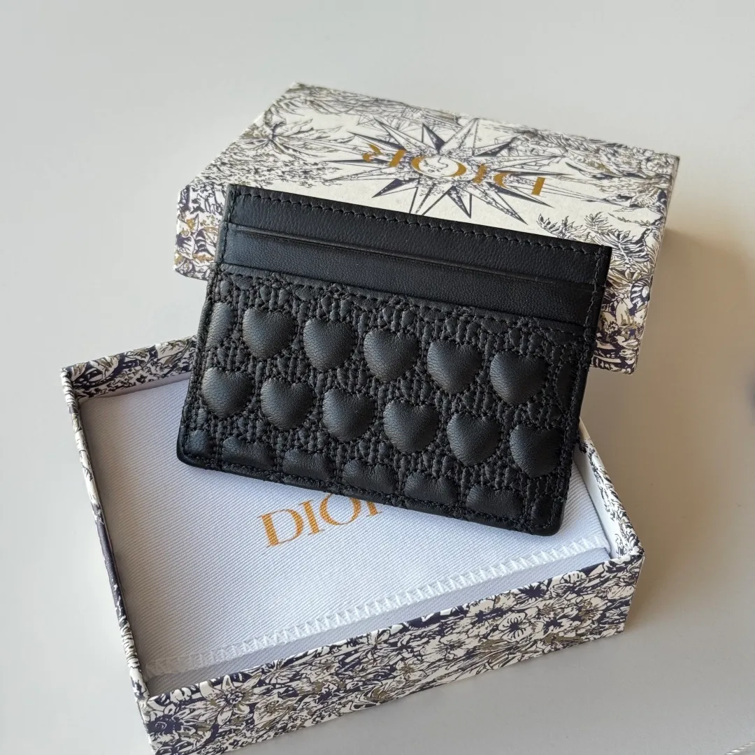 Dior Lambskin Bow Cardholder in Black · view 3