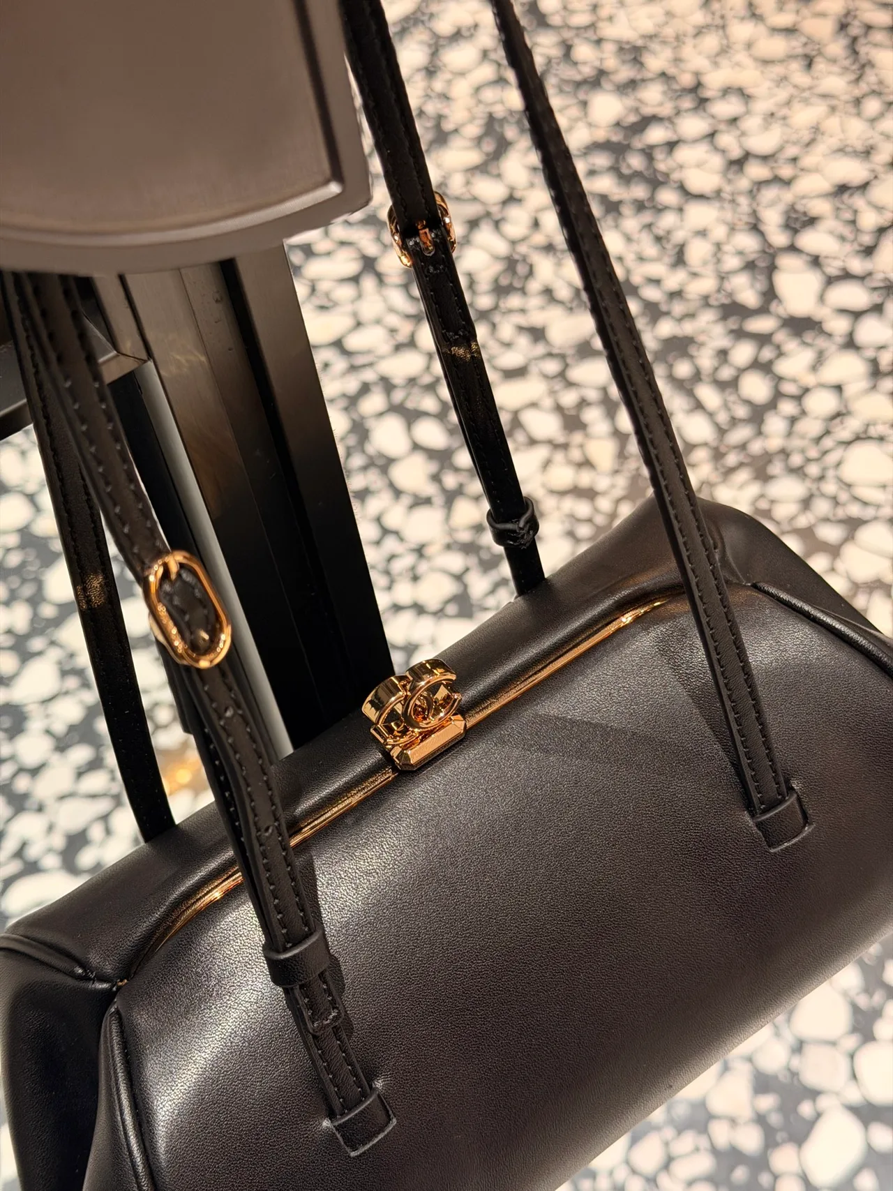 Chanel Cylindrical Frame Bag in Black · view 2