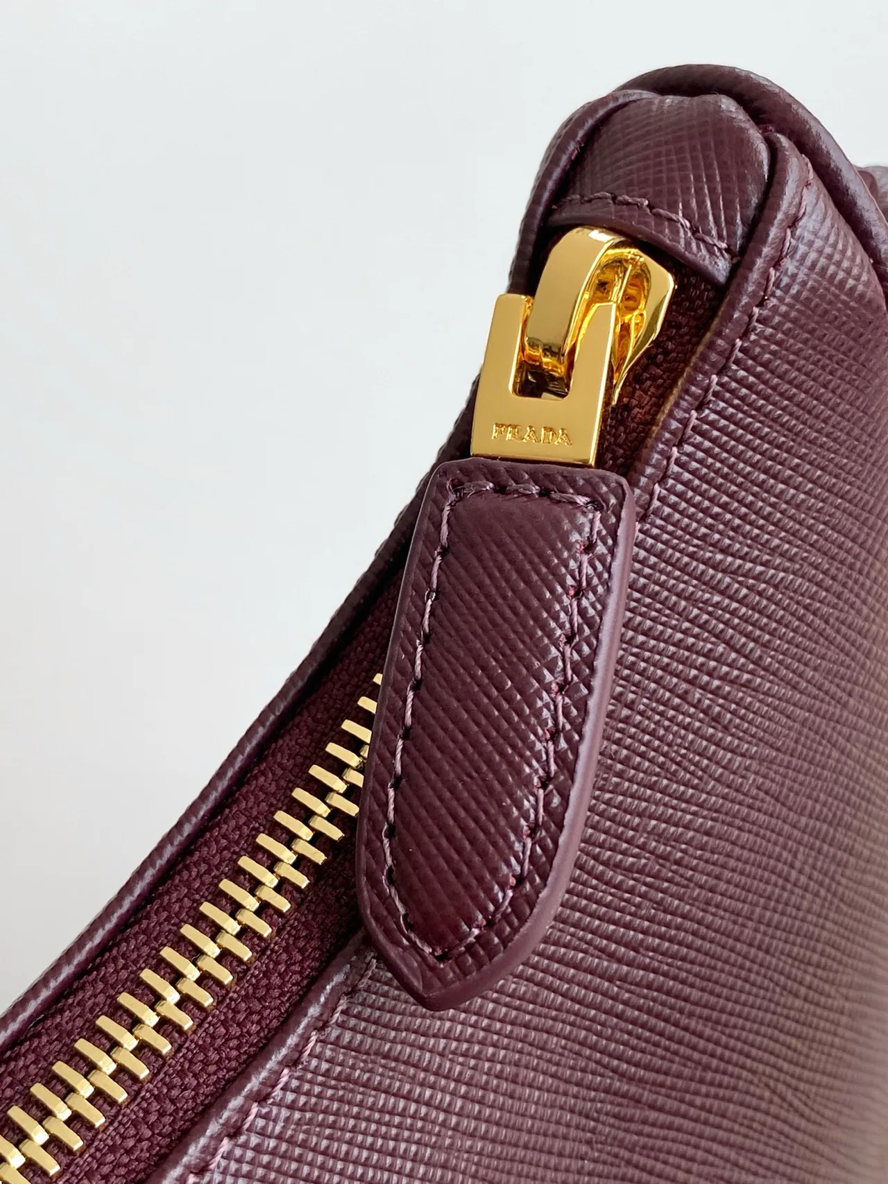 Prada Smooth Hobo Bag in Burgundy · view 7
