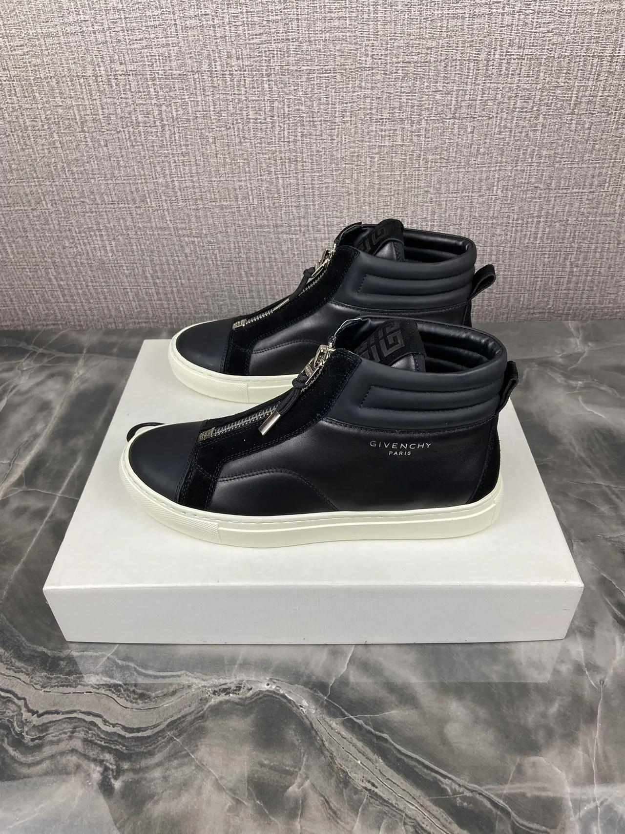 Givenchy Cowhide Glossy G Set High-Top Sneakers in Black · view 6