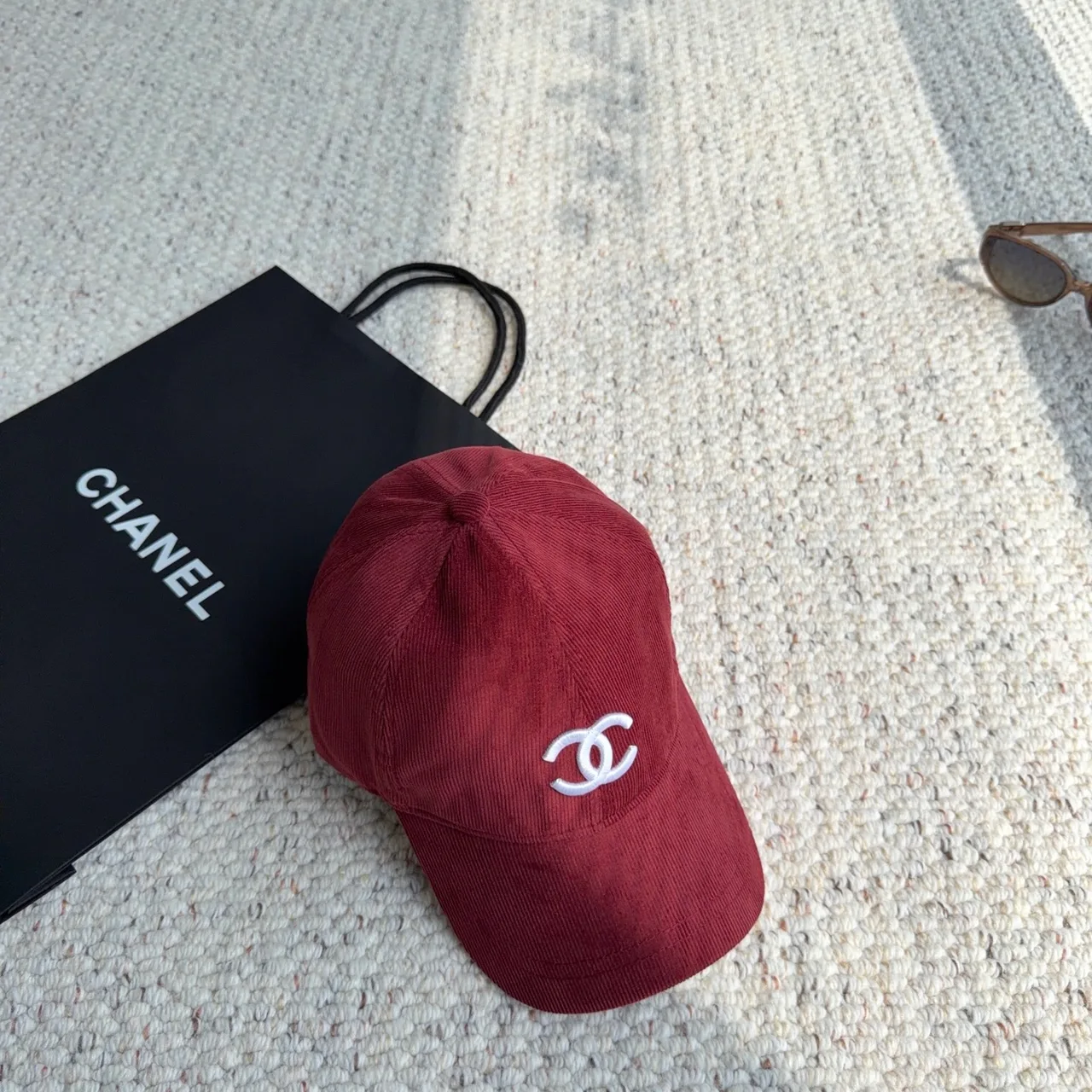 Chanel Baseball Cap in Burgundy · view 3