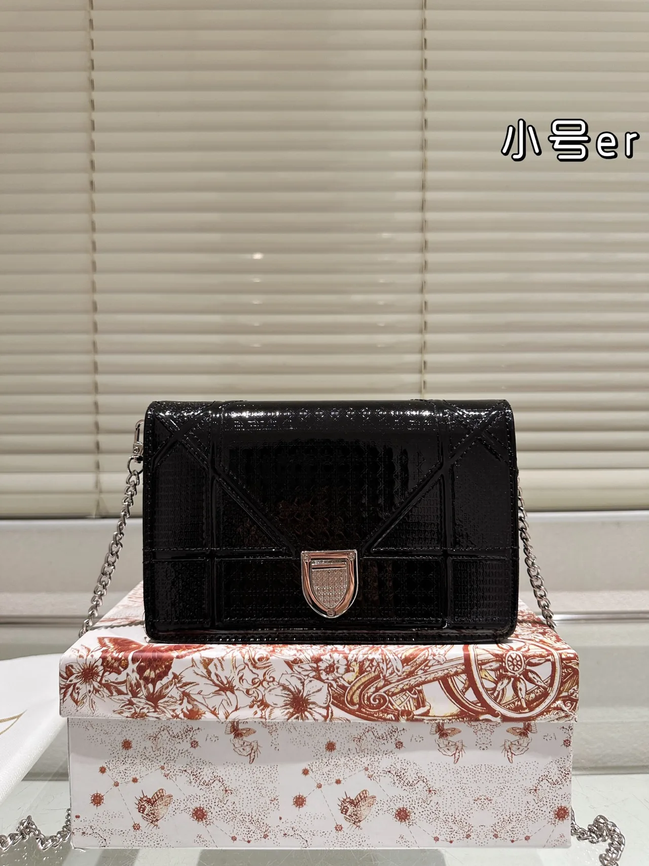 Dior Shield Clasp Shoulder Bag in Black / Silver / Gold · view 1