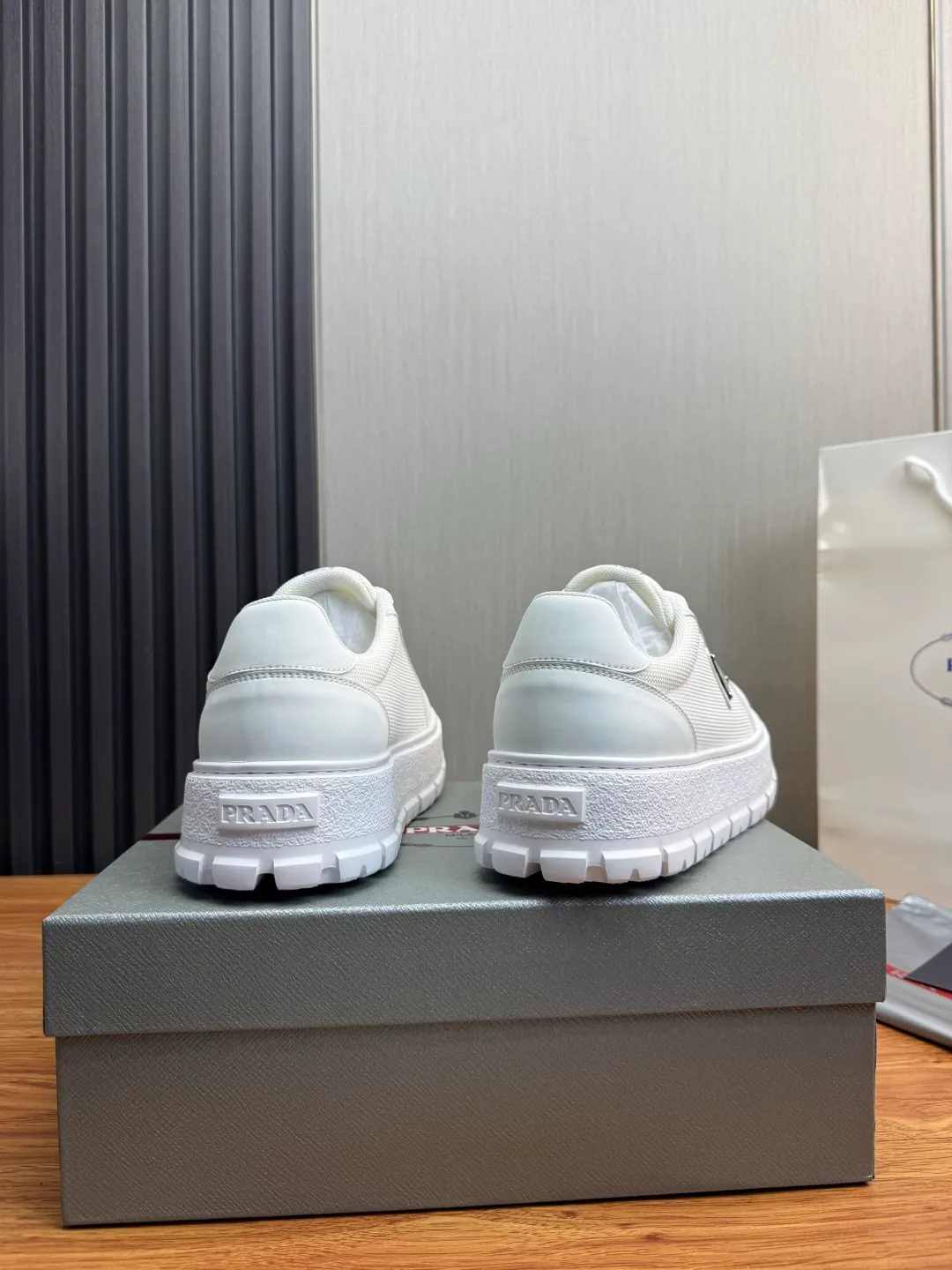 Prada Cowhide Sneakers in White · view 5