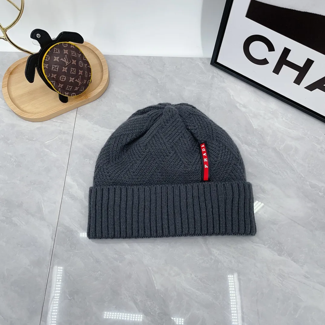 Prada Ribbed Beanie and Scarf Set in Grey · view 6