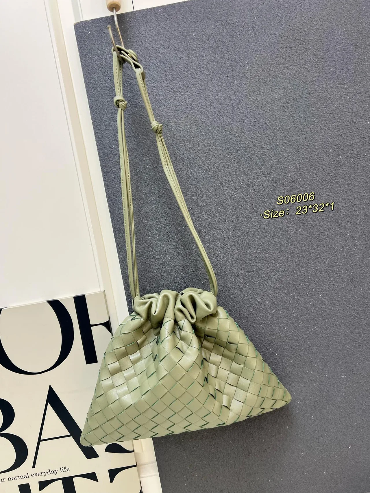 Bottega Veneta Woven Shoulder Bag in Green · view 1