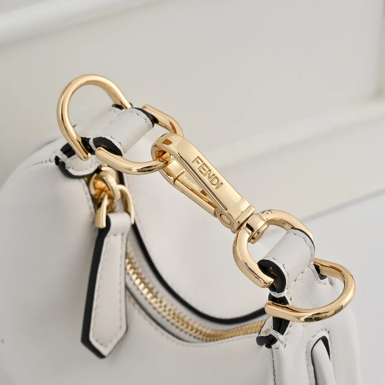Fendi Crescent Shoulder Bag in White · view 5