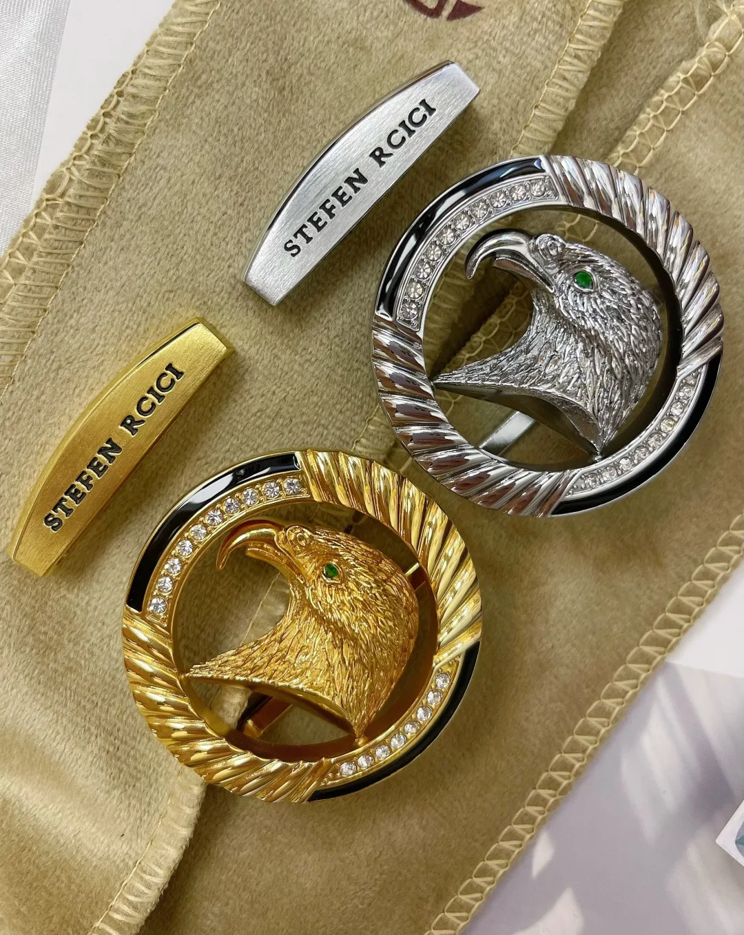 Stefen Rcici Eagle Buckle Belt in Black · view 8