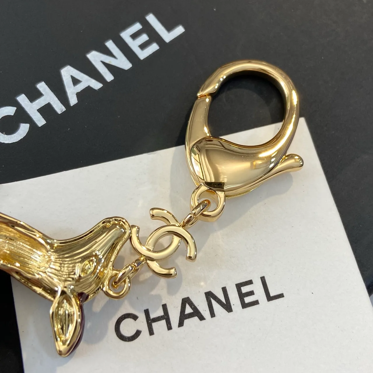 Chanel Deer key charm in Brown & Gold · view 6