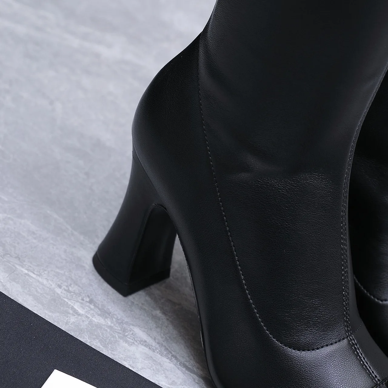 Chanel Cowhide Boots in Black · view 6