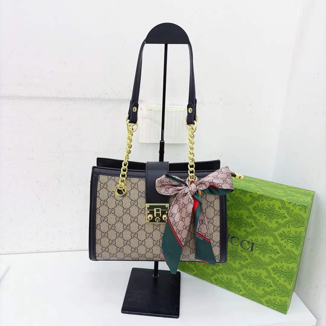 Gucci GG Bow Tote in Beige & Blue & Grey & Black · view 6